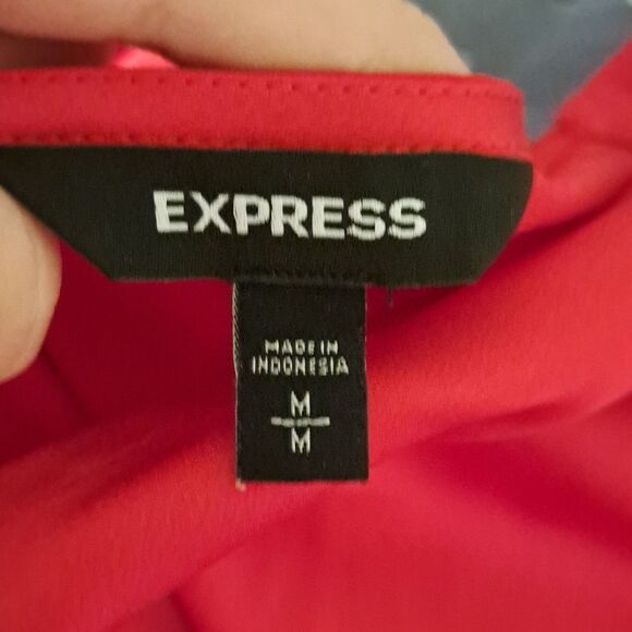 Express red cold shoulder blouse size medium - Picture 3 of 6
